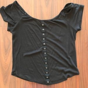 Balck Off The Shoulder Top